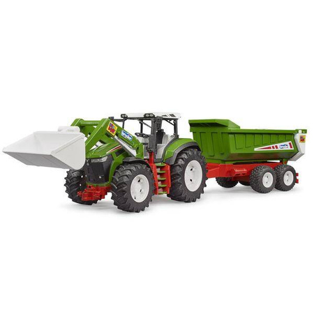 Bruder 03452 Roadmax Traktor z ładowaczem czołowym i przyczepa kiprowana 034528