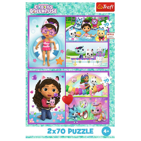 Puzzle Trefl 2x70 Baw się z Gabby 344387
