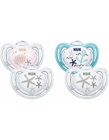 Nuk smoczki uspokajające silikonowe 6-18m beach 323136