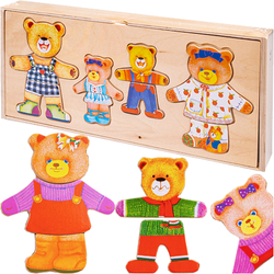 Układanka drewniana 4 misie puzzle 835941