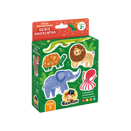 CzuCzu Puzzle progresywne Dzikie zwierzątka 2+ 494171