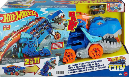 Hot Wheels HNG50 City T-Rex Mega Transporter Zestaw 140022