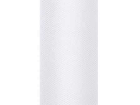 Tiul gładki, biały, 0,15 x 9m