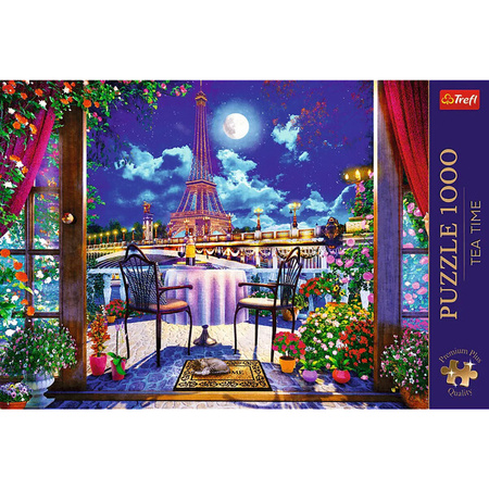 Puzzle Trefl 1000 Premium Plus Tea Time Paryż w blaski księżyca 108439