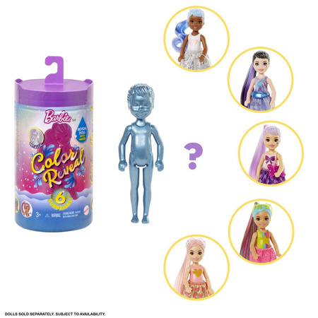 Barbie gtt23/gwc59 color reveal brokatowa chelsea