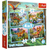Puzzle Trefl 4W1 Wyjątkowe dinozaury 346091