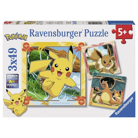 Puzzle Ravensburger 3x49el Pokemon 040620