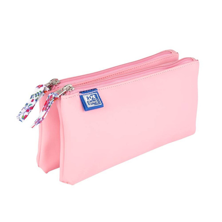 Saszetka podwójna Oxford Floral Pastel Jasnoróżowy 232828