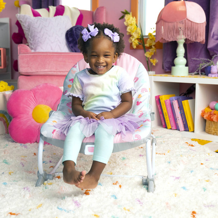 DISNEY BABY Leżaczek i fotelik 2w1 z wibracją Myszka Minnie Forever Besties™ 0m+ do 18kg 122093