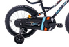 Rowerek 14'' Tiger Bike z pchaczem czarno-pomarańczowo-turkusowy 640101 Rower