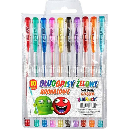 DŁUGOPIS ŻELOWY BROKAT 10 FJ-MR10 642689