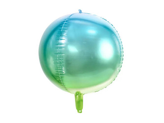 Balon foliowy Kula ombre 35cm fioletowo-zielony 108158