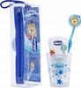 Chicco Zestaw podróżny pasta szczotka do zębów kubek+ etui niebieski 3-6 L 121229