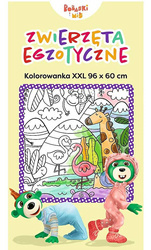 Trefl Kolorowanka XXL Bobaski i Miś Zwierzęta egzotyczne 797696