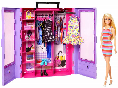 Barbie HJL66 Szafa Barbie+lalka+akcesoria 089550