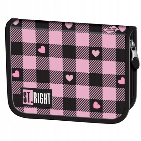 PIÓRNIK DWUKLAPKOWY BEZ WYPOSAŻENIA PC-03 STRIGHT PINK CHECKERED 680410