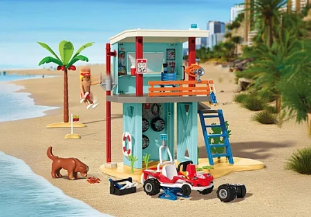 Playmobil 71903 Wieża ratownicza i plażowy samochód bugg 719034
