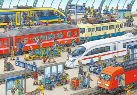 Puzzle ravensburger 2*24el dworzec autobusowy 091911 ***2