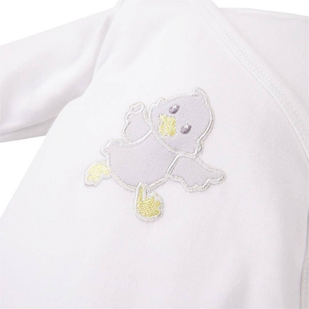 Body zakładane z długim rękawem newborn biały 050