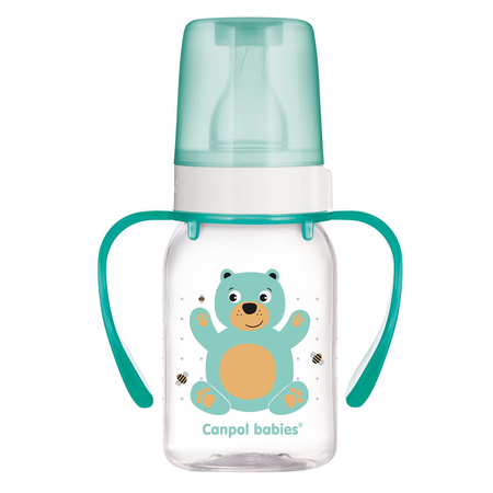 Canpol butelka 120ml z uchwytami 118239 dekorowana