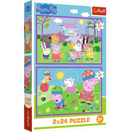 Puzzle Trefl 2x24 Peppa na placu zabaw 344356