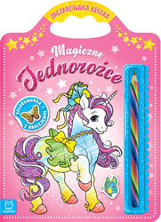 Zaczarowana kredka. Magiczne jednorożce. Kolorowanka z naklejkami. 130539