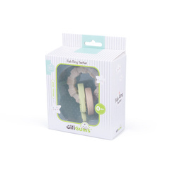 Gryzak pierścień rybka silikon drewno 190124