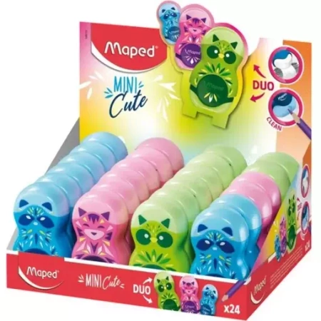Maped Temperówka z gumką Mini Cute Loopy 1 otwór 491130