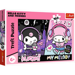 Puzzle Trefl 160 Kuromi rządzi Hello Kitty 1543306
