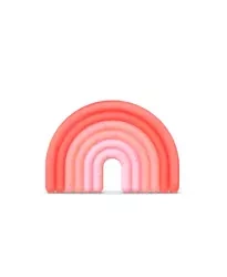 Suavinex Gryzak silikonowy | Tęcza | Różowa