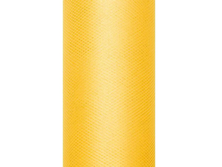 Tiul gładki, żółty, 0,3 x 9m