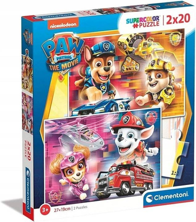 Clementoni Puzzle 2x20 el. Super Kolor Psi Patrol