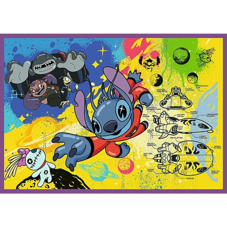 Puzzle Trefl 4x250 Niezwykły Stitch 133110