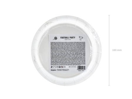 Talerzyki piłka, mix, 18cm (1 op. / 6 szt.)