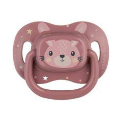 Canpol Smoczek uspokajający silikon 0-6 m symetryczny Cute Animals różowy 889415