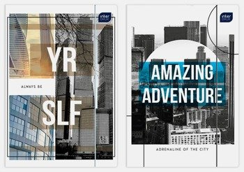 Teczka z gumką a4+lux uv black & white/city 212023