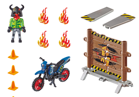 Playmobil 70553 stuntshow motor z przeszkodą