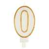 Świeczka cyferka nr 0 złota 220040