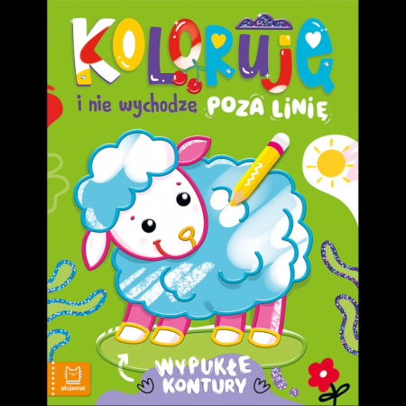 Kolorowanka Koloruję i nie wychodzę poza linię z owieczką Wypukłe kontury 740522