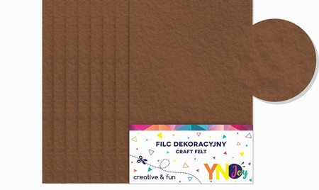 Filc dekoracyjny 8szt brązowy 279415
