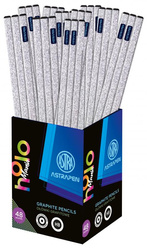 Ołówki z czarnego drewna HB ASTRAPEN HOLOmania drum 211343