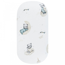 Bambusowe prześcieradło do łóżeczka wzór Misie 60x120cm 100% Bambus 420616