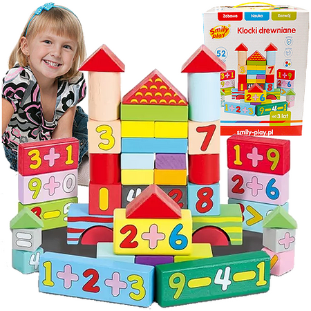 Klocki drewniane 52szt 849412
