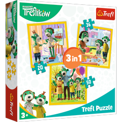 Puzzle Trefl 3w1 Razem jest wesoło 348507