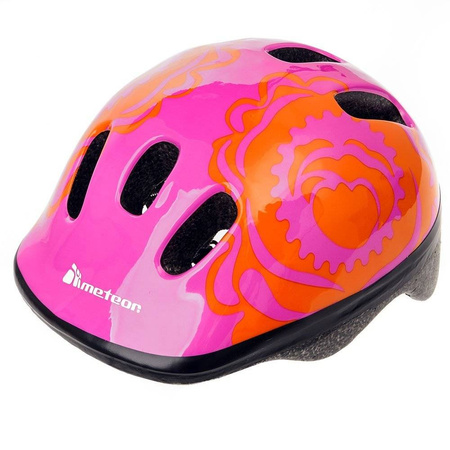 Kask rowerowy meteor mv6-2 s 48-52cm big flower 032712