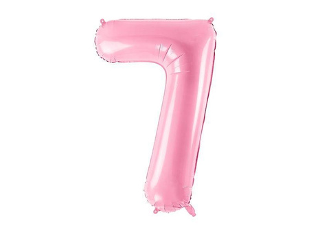 Balon foliowy cyfra 7 różowy 86cm 795075
