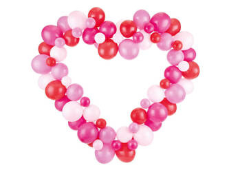 Girlanda balonowa ze stelażem Serce różowy 160cm 010635