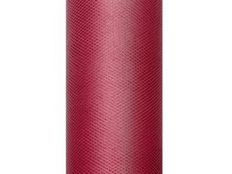 Tiul gładki, bordo, 0,3 x 9m