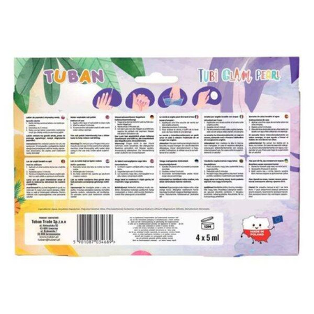Tuban Tubi Glam zestaw 4szt perłowy 034689