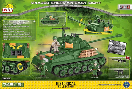 Cobi 2533 m4a3e8 sherman easy eight 745 kl.